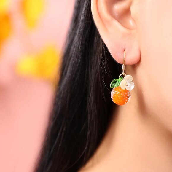 Fruit Earrings Copper Lightweight Trendy Dangle Jewelry for Women - Picture 3 of 5